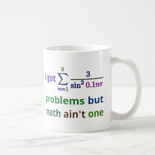 Mug J'ai obtenu 99 problèmes mais les maths ne sont