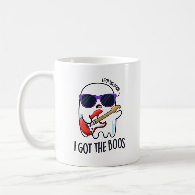 Mug J'Ai Obtenu Boos Funny Halloween Music Ghost Pun (Gauche)