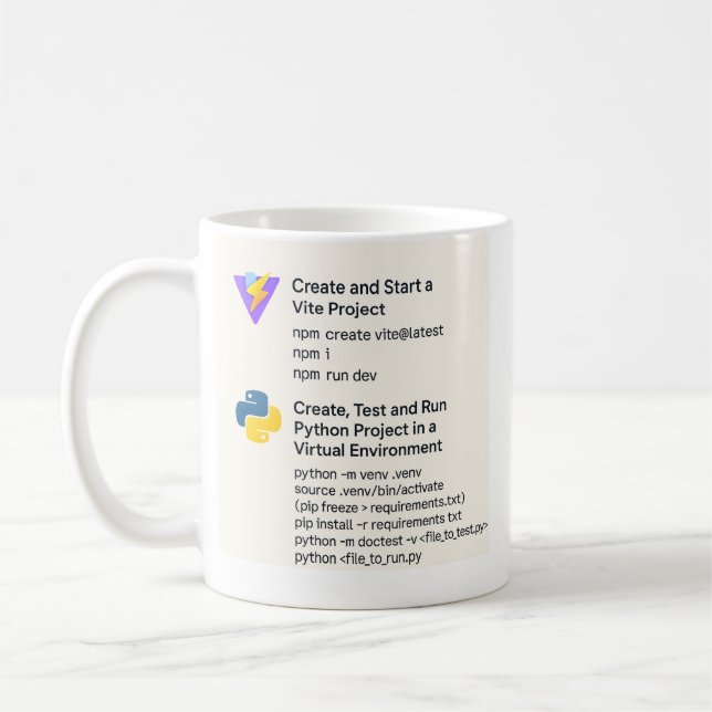 Mug J'ai oublié comment Vite/Python (Gauche)