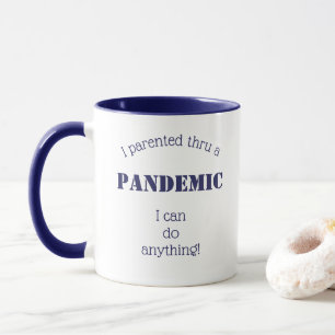 Mug J'Ai Parenté À Travers La Pandémie Bleue Blanc Enc