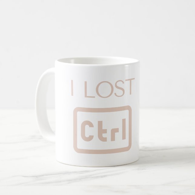 MUG J'AI PERDU CTRL - CONTRÔLE - BLAGUE DE PROGRAMMEUR (Devant gauche)