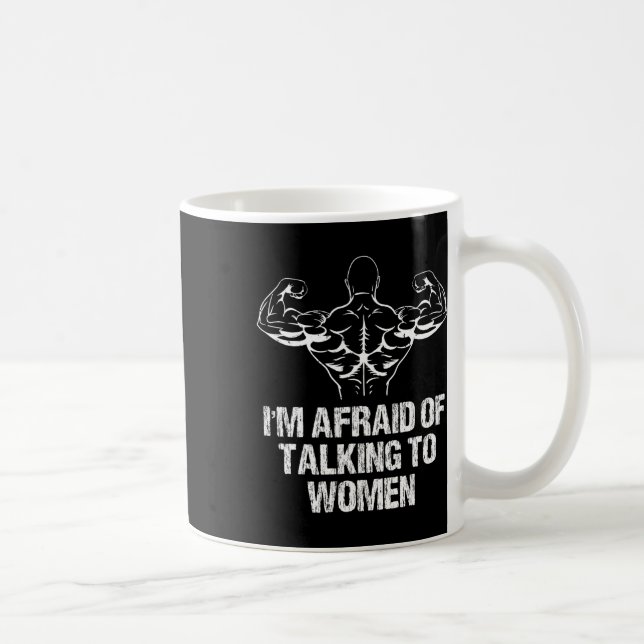 Mug J'ai peur de parler aux femmes musculation Workout (Droite)