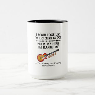 Mug J'ai peut-être l'air de vous écouter, mais dans