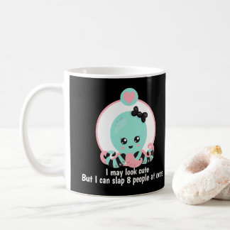 Mug J'ai peut-être l'air mignonne Slap 8 personnes drô