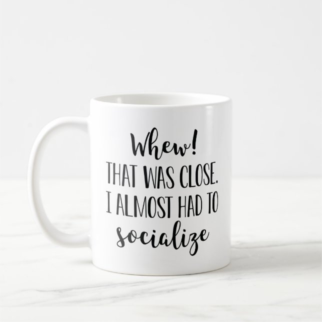 Mug J'Ai Presque Dû Socialiser (Gauche)