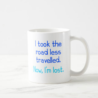 Mug J'ai pris la route moins ai voyagé