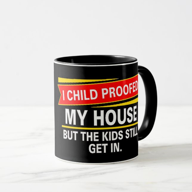 Mug J'ai protégé ma maison... (Devant droit)