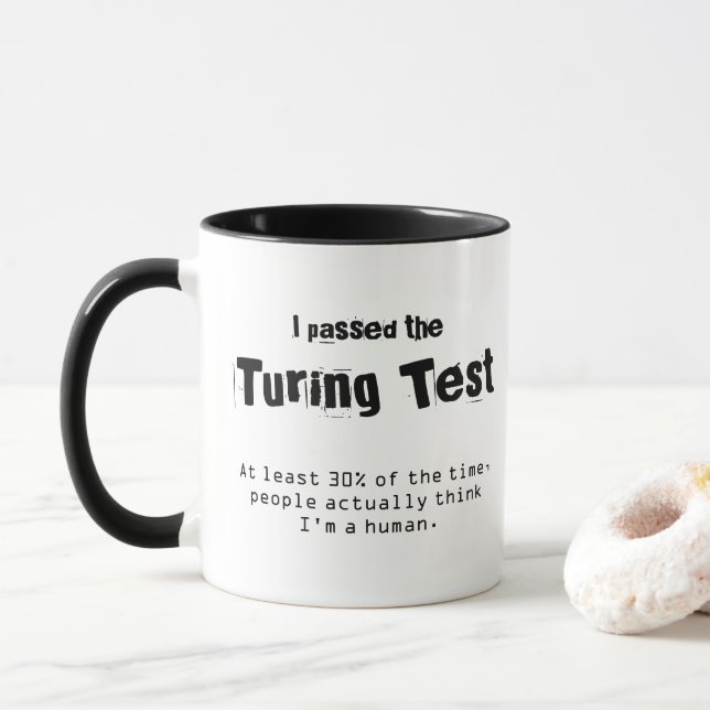 Mug J'ai réussi l'essai de Turing (Avec donut)