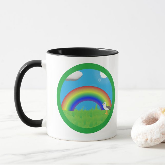 Mug J'ai suivi l'arc-en-ciel pour cela (Avec donut)