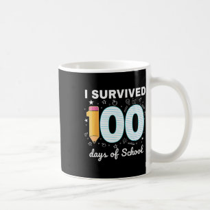 Mug J'ai survécu 100 jours d'école élèves enseignants