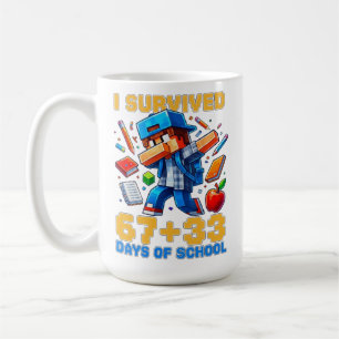 Mug J'ai survécu 67 33 jours d'école 100 jours d'école