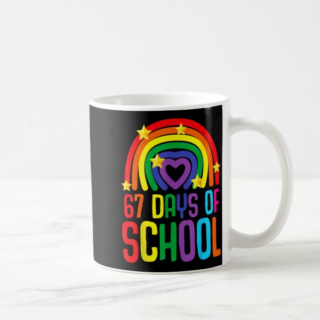 Mug J'ai survécu 67 jours d'école drôle mème étudiant  (Droite)