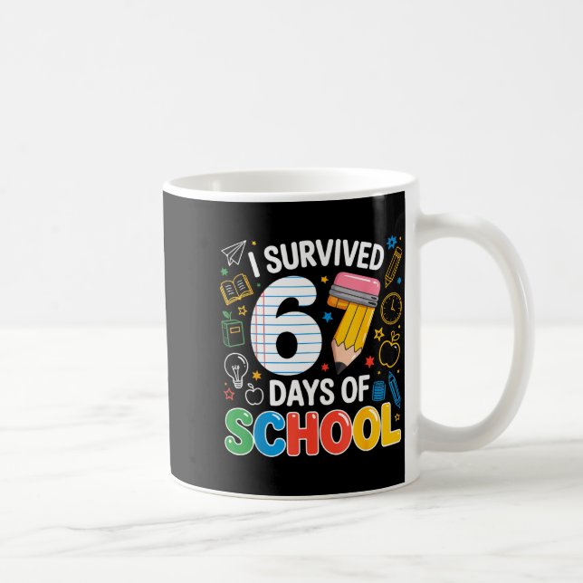 Mug J'ai survécu 67 jours d'école Mème drôle Professeu (Droite)