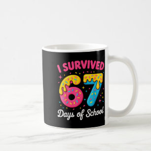 Mug J'ai survécu 67 jours d'école Mème drôle Professeu