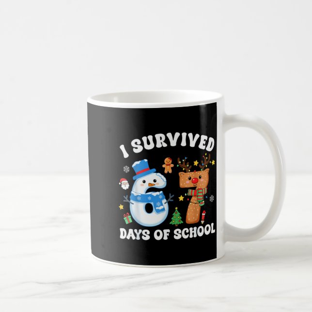 Mug J'ai survécu 67 jours d'école Mème drôle Six Sept  (Droite)