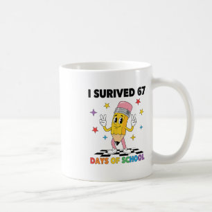 Mug J'ai survécu 67 jours d'école Six Seven Mème pour