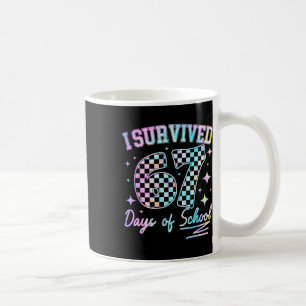 Mug J'ai survécu 67 jours d'école Tie Dye 67e jour Tea