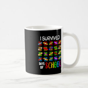 Mug J'Ai Survécu À 100 Jours D'Enseignant Scolaire Et
