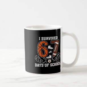 Mug J'ai survécu à 67 jours de football de l'école Foo