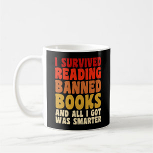 Mug J'Ai Survécu À La Lecture Interdits Livres Drôle C