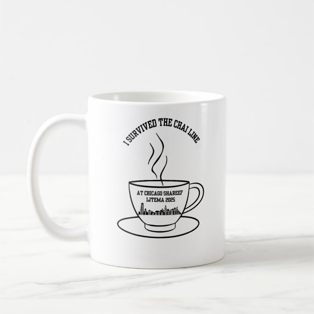 Mug J'ai survécu à la ligne de chai à Chicago Shareef  (Gauche)
