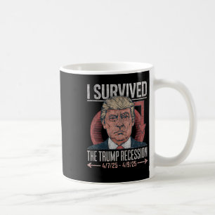 Mug J'Ai Survécu À La Récession Trump 2025, Vintage Pa