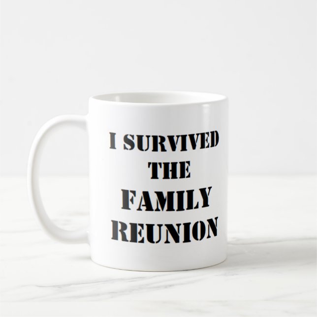 Mug j'ai survécu à la réunion de famille (Gauche)