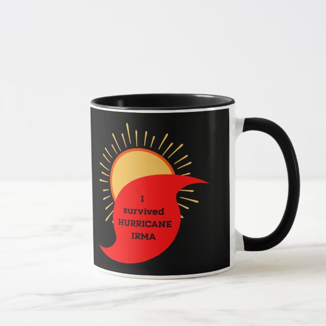 Mug J'ai survécu à l'ouragan Irma (Droite)