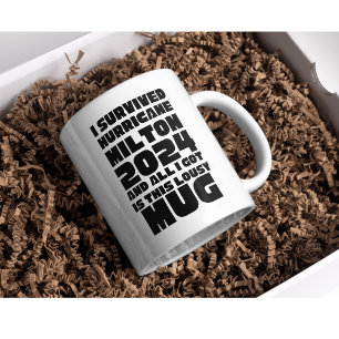 Mug J'ai survécu à l'ouragan Milton Humour 2024