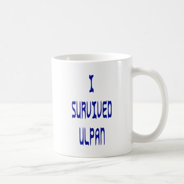 Mug J'ai survécu à Ulpan (Droite)