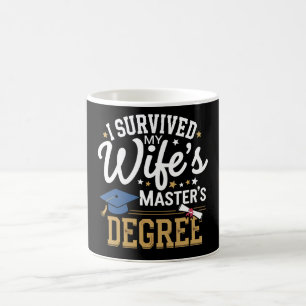 Mug J'ai survécu au master de ma femme Diplômée de ma