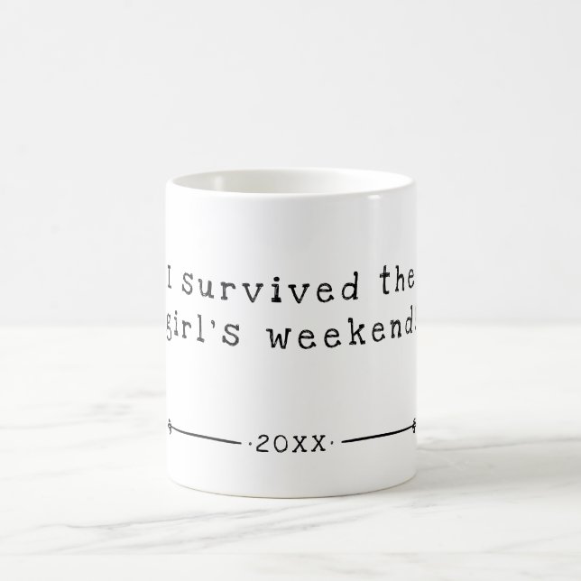 Mug J'ai Survécu au Week-end entre Filles | Date | (Centre)