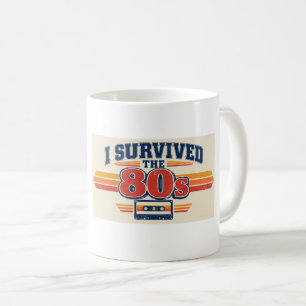 Mug J'ai Survécu aux Années 80 Rétro Vintage Nostalgie