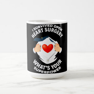 Mug J'ai survécu Chirurgie du coeur ouvert Bypass Coeu