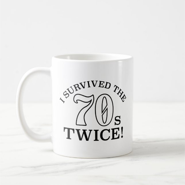Mug J'Ai Survécu Deux Fois Au les années 70 (Gauche)