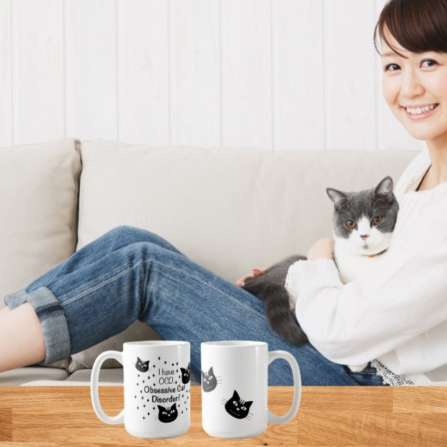Mug J'ai TOC, Trouble Obsessif des Chats (Créateur téléchargé)