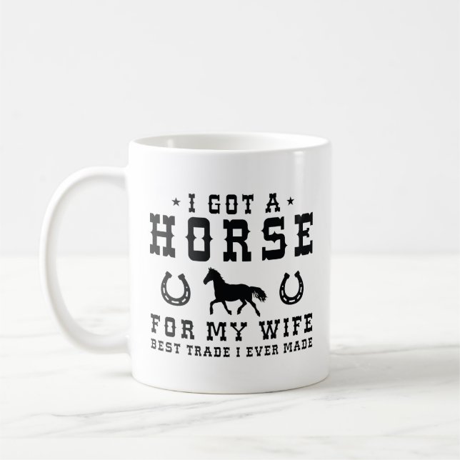 Mug J'Ai Un Cheval Pour Ma Femme (Gauche)