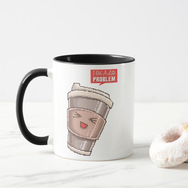 Mug J'ai un gros problème de latte (Avec donut)