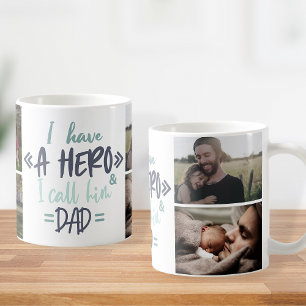 Mug J'Ai Un Héros Que Je L'Appelle Papa Photo Personna