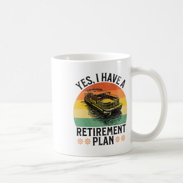 Mug J'ai un plan de retraite Drôle de capitaine de bat (Droite)