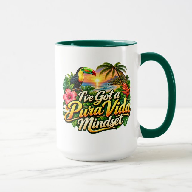 Mug J'ai une mentalité Pura Vida (Droite)