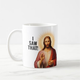 Mug J'ai vu ça, Jésus a vu ça - Jésus Mème Drôle