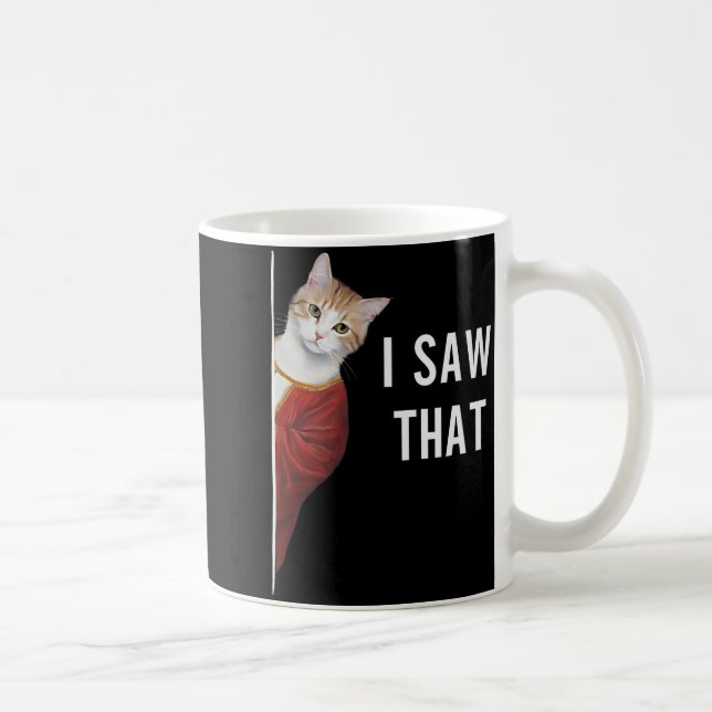 Mug J'Ai Vu Que Drôle Kitten Cute Chat Noël Jésus G (Droite)