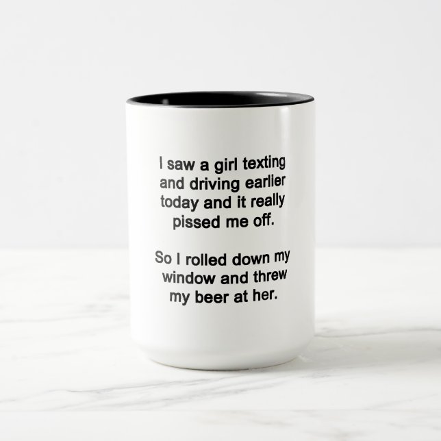 Mug J'ai vu une fille texter (Centre)