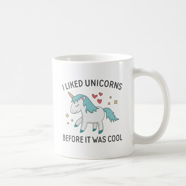 Mug J'Aimais Les Unicornes (Droite)