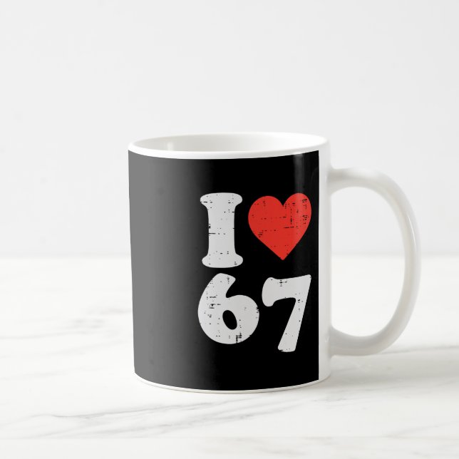 Mug J'aime 67 Drôle 6 7 Déguisement Meme Six Sept Enfa (Droite)