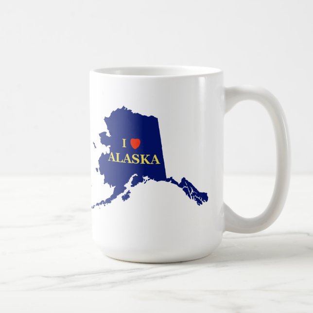 Mug J'aime (Amour) Alaska (Droite)