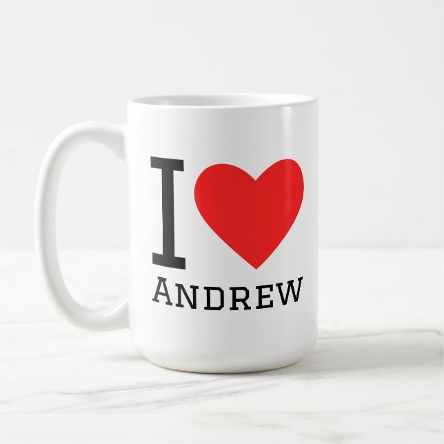 Mug J'aime andrew (Gauche)