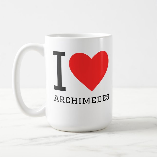 Mug J'aime Archimède (Gauche)