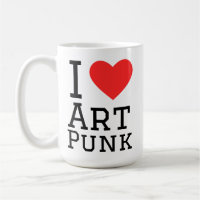 J'aime art punk carré sticker